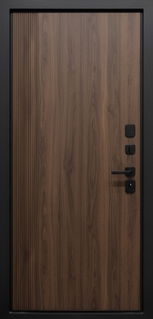 Входная дверь с коричневыми панелями MDF Входная дверь с коричневыми панелями MDF